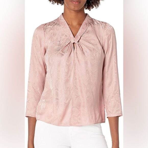 Rebecca Taylor Tops - Rebecca Taylor Women's Snake Jacquard Silk-Blend Top.